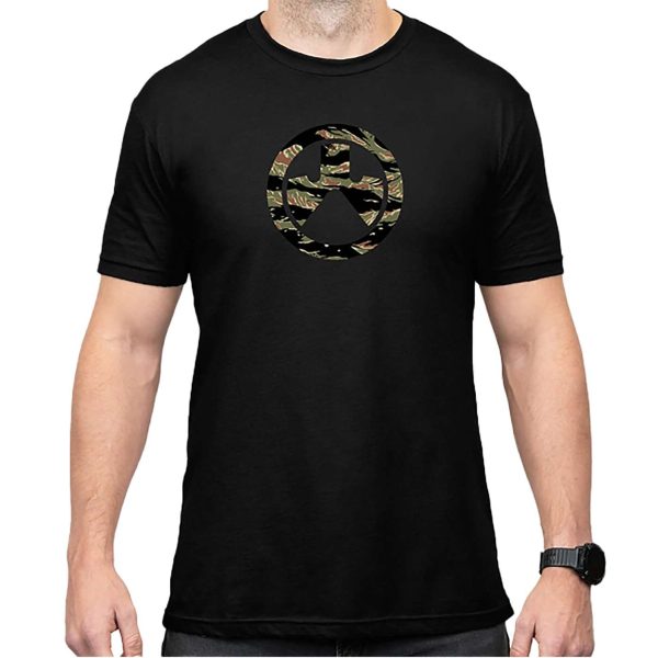 Magpul MAG1292-001-S Tiger Stripe Icon  Black Cotton/Polyester Short Sleeve Small