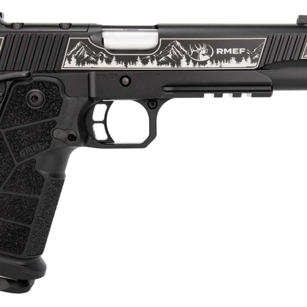 Kimber Mfg, Inc 3600305 DS Warrior Camp Guard Elite Full Size 10mm Auto 18+1 5" Matte Stainless Compensated Barrel, KimPro Black Stainless Steel Engraved Lightening Cut/Optic Ready/Serrated Slide, Bla