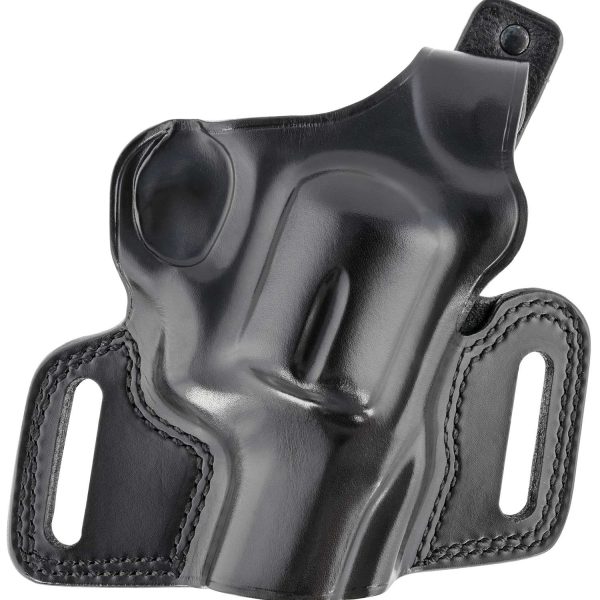Galco SIL126B Silhouette  OWB Black Leather Belt Slide Fits S&W N Frame Fits 2-4" Barrel Right Hand