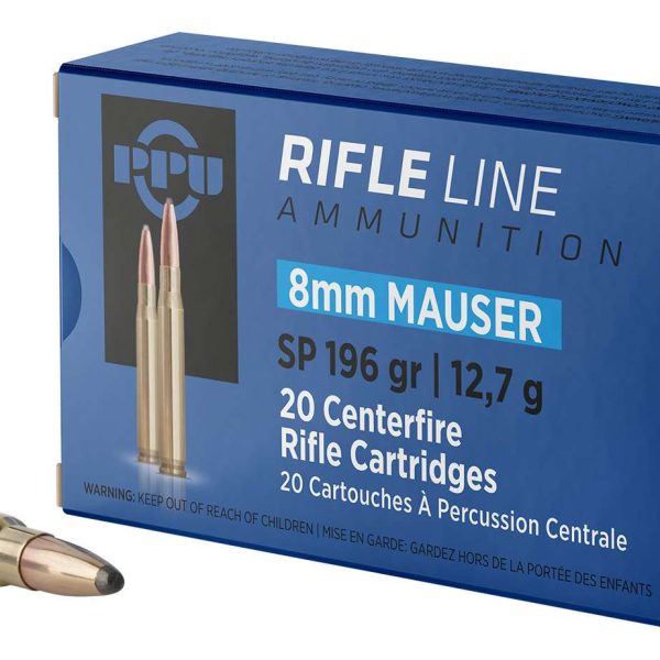 PPU Rifle 8mm Mauser 196gr — 20 rds