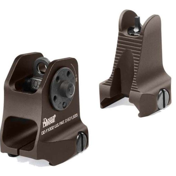 DANIEL DEFENSE FRONT/REAR SIGHT COMBO BROWN