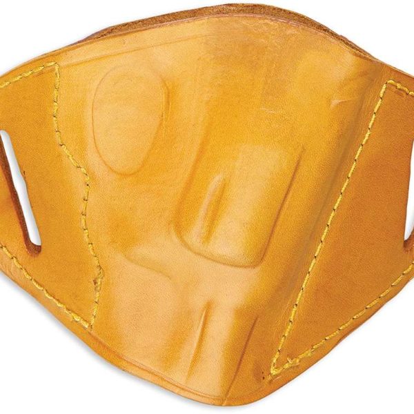 Bulldog MLTRS Molded  OWB Tan Leather Belt Slide Fits S&W J Frame Fits 2-4" Barrel Right Hand