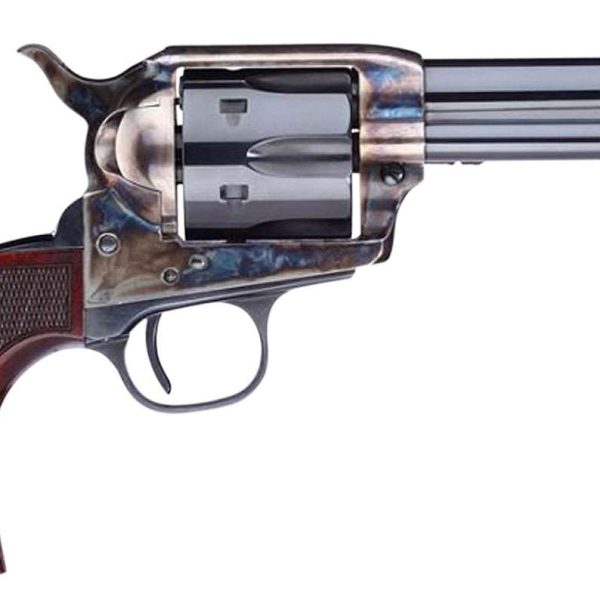 Taylors & Company 556201DE Short Stroke Smoke Wagon  45 Colt (LC) 6rd 4.75" Blued Cylinder & Barrel Color Case Hardened Steel Frame Checkered Walnut Navy Size Grip (Taylor Tuned)