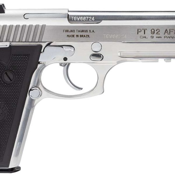 Taurus 1-920159-17 92  Serrated Frame 9mm Luger 17+1 5" Matte Stainless Steel Barrel, Matte Stainless Steel Serrated Slide, Stainless Aluminum Frame w/Picatinny Rail, Black Polymer Grip, Right Hand