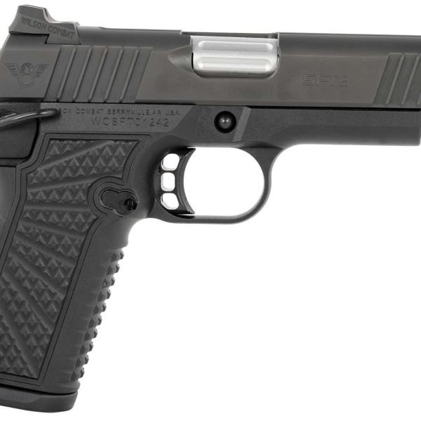 Wilson Combat SFT9CM42A SFT9  9mm Luger 15+1 (2) 4.25" Stainless, Black, Beavertail Frame, Integrated Grips, Fiber Optic Sights, Ambi Safety