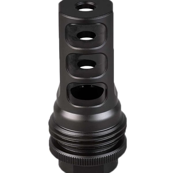 SilencerCo AC4766 ASR Muzzle Brake Black Nitride 9/16x24 RH Threads 9mm