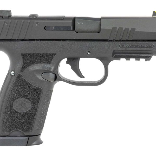 FN 66-102378 309 MRD 9mm Luger 20+1 16+1 3.80" Black Target Crown Barrel, Black Stainless Steel Optic Ready/Serrated Slide, Black Polymer Frame w/Picatinny Rail, Textured Grip Shield, RMS/DPP Footprin