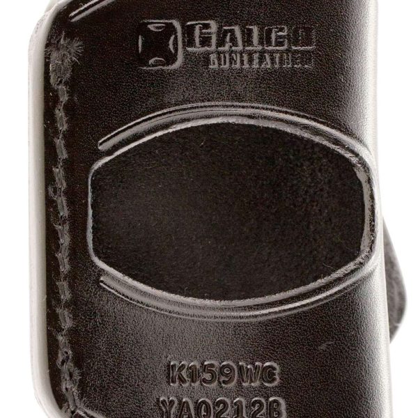 Galco YAQ212B Yaqui  OWB Black Leather Belt Slide Fits 1911 Fits 3-5" Barrel Right Hand