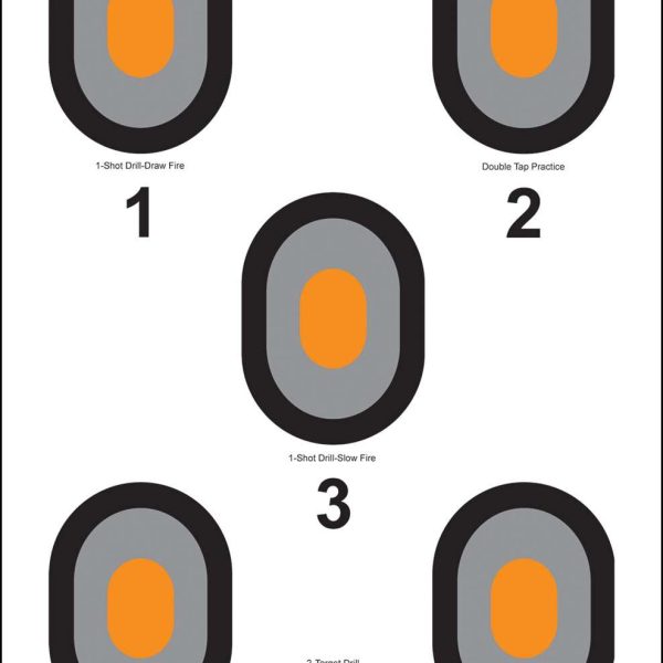 Action Target 530OC100 Bullseye  Bullseye Paper 23" x 35" Multi-Color 100 Per Box