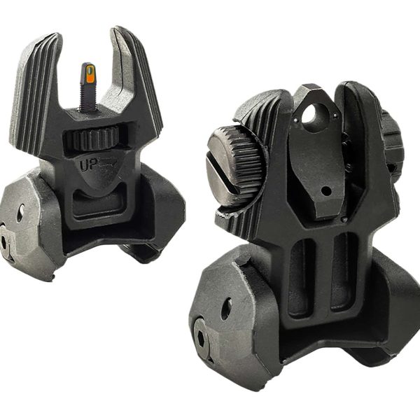 Meprolight USA 403220 FRBS Sight Set Black AR-15 Flip Up Orange Tritium Front/Green Tritium Rear