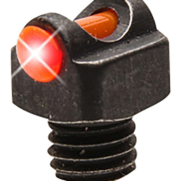 TruGlo TGTG954BR StarBrite Deluxe Bead  Black | Red Fiber Optic Front Sight 3-56" Threads