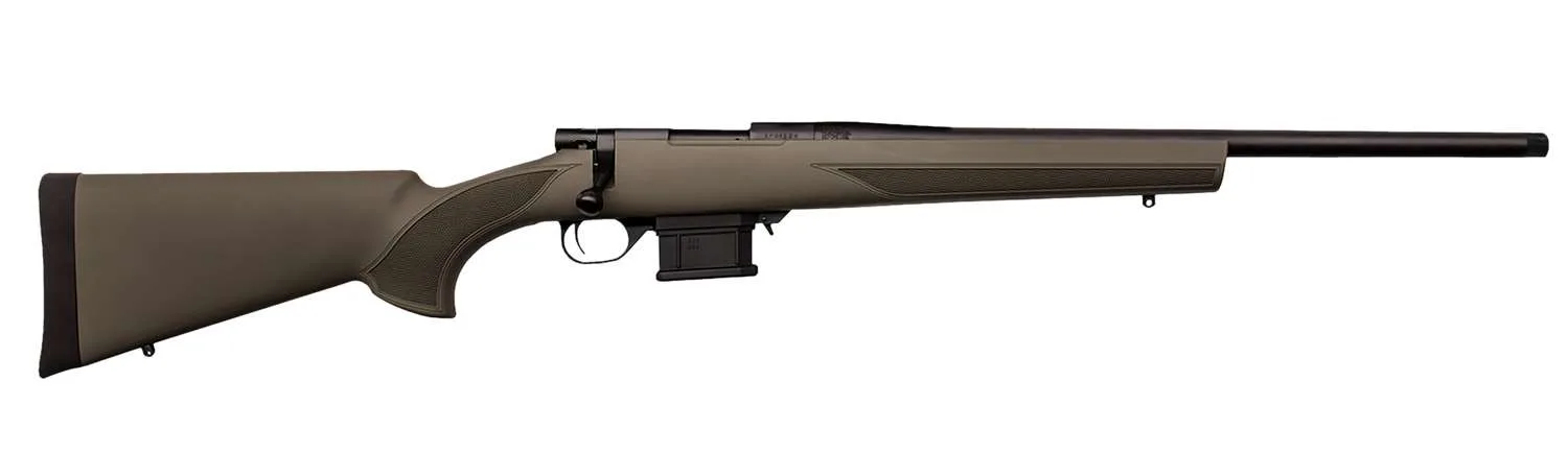 Howa HMA6ARCGYTH 1500 Mini Action Youth 6mm ARC 22" Black Steel Threaded Barrel, Black Drilled & Tapped Steel Receiver, Fixed HTI Green Synthetic Stock