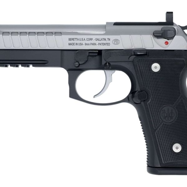 Langdon Tactical Tech 92E2TJRR Beretta 92 Elite  Full Size 9mm Luger 18+1 4.70" Stainless Barrel, Inox Stainless Steel Optic Ready/Serrated Slide, Black Anodized Aluminum Frame w/Picatinny Rail, Textu