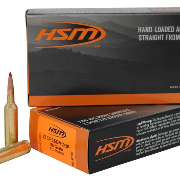 HSM 22CREED-2-N   22CRD  224 88GR ELDM MATCH 20/25