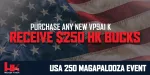 Heckler & Koch USA-250 K-triot promo — $250 HK Bucks on VP9A1 K