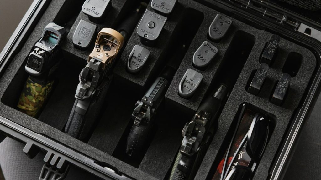 Pistols in a hard case