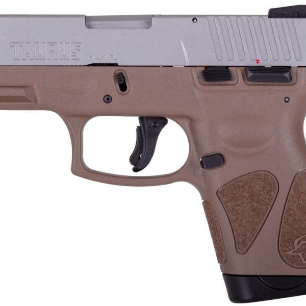Taurus G2S Handgun 9mm Luger 7rd Magazines 3.2" Barrel Stainless Slide/Brown Grip