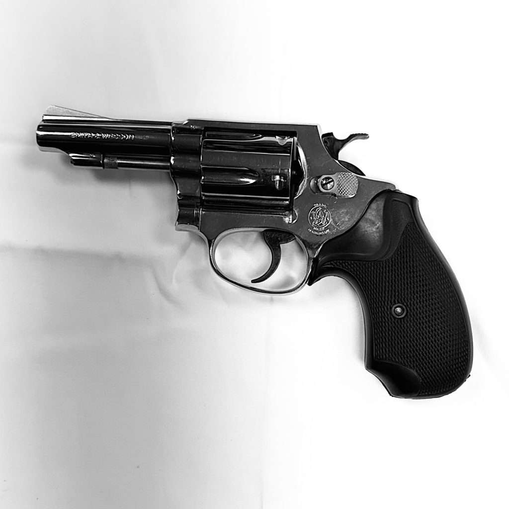Smith & Wesson Model 36 factory nickel .38 Special revolver