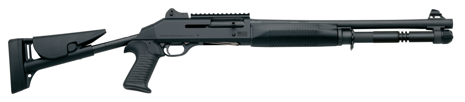 Benelli M1014 tactical semi-auto 12 gauge shotgun, 18.5 inch barrel, black synthetic stock