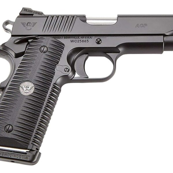 Wilson Combat ACPFS45A ACP Full-Size SAO 45 ACP 5" 8+1 Black Armor-Tuff Carbon Steel Frame/Slide Black G10 Eagle Claw Grips Ambi Thumb Safety