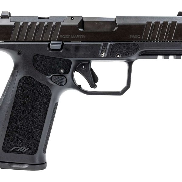 Rost Martin RM1CXBLKOSP10CA RM1X *CA Compliant Compact 9mm Luger 10+1 4" Black Match Grade Barrel, Black Nitrocarburized Steel Optic Ready/Serrated Slide, Black Polymer Frame w/Picatinny Rail, Interch