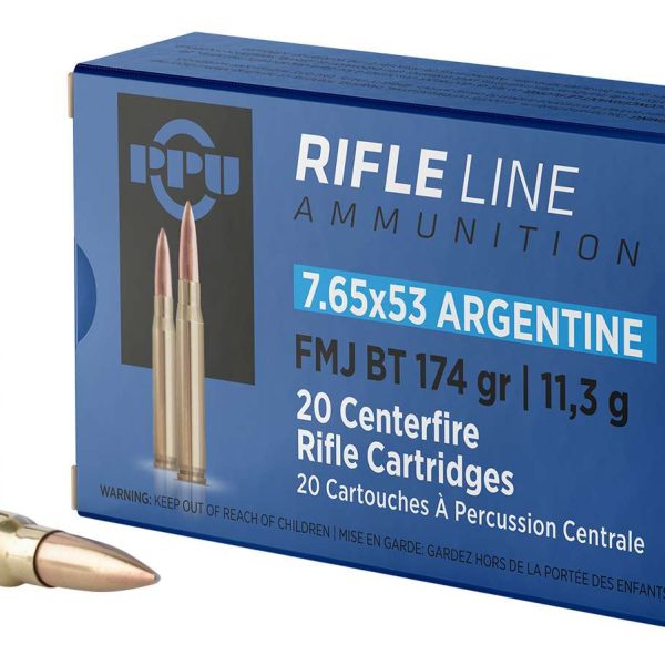 PPU PP7AF Metric Rifle  7.65x53mmArgentine 174gr Full Metal Jacket Boat Tail 20 Per Box/10 Case