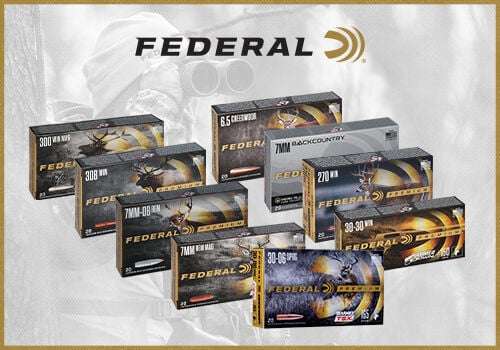 Federal Premium fall hunting ammunition rebate — 20% back on qualifying centerfire rifle, handgun and slug loads