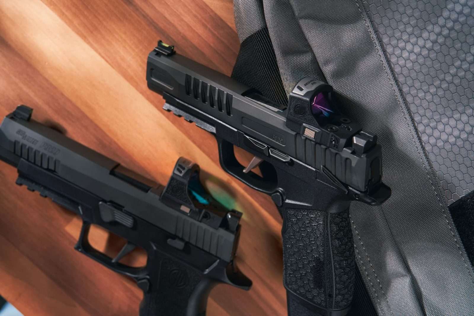 SIG P320 pistols with red dots