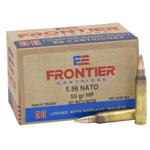 Hornady Frontier Rifle Ammunition 5.56X45 NATO 55 gr HP Match 3240 fps 50/ct
