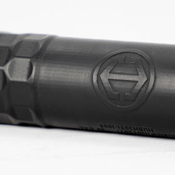 HUSH-POINT 30 SUPPRESSOR .30 CAL INCONEL FLOW-THRU, DT/HUB, 1/2X28 & 5/8X24 CAPS, FULL-AUTO RATED