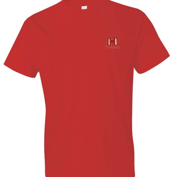 Hornady 99601XXL Hornady T-Shirt  Red Cotton Polyester Short Sleeve 2XL