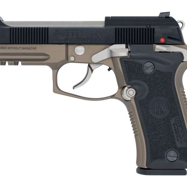 Langdon Tactical Tech 80X32ZCBBN Beretta Cheetah 80X 32 ACP 12+1 3.90" Inox Steel Barrel, Black Bruniton Carbon Steel Optic Ready/Serrated Slide, Bronze Cerakote Aluminum Frame w/Picatinny Rail, Textu