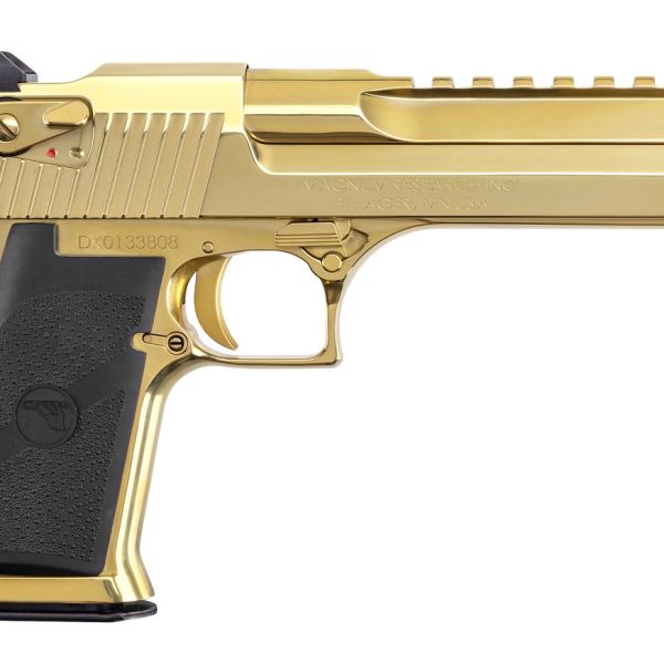 Magnum Research DE357ZNG Desert Eagle Mark XIX 357 Mag 9+1 6" Picatinny Rail Barrel, Gold Zirconium Nitride Serrated Slide & Frame