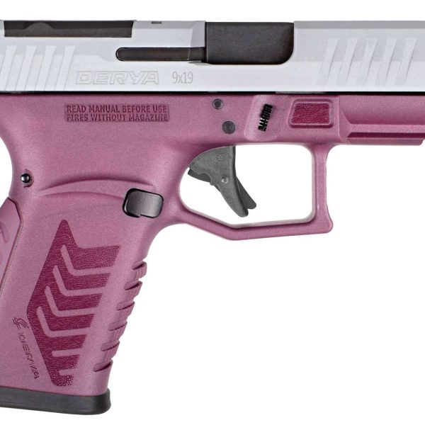 Derya Firearms DY9Z.BCS.TR DY9Z  Sports South Exclusive Micro-Compact 9mm Luger 15+1 3.50" Black Barrel, Silver Optic Ready/Serrated Slide, Black Cherry Polymer Frame w/Accessory Rail, Interchangeable
