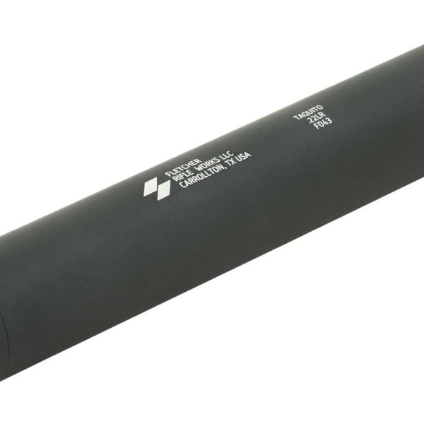 Fletcher Rifle Works TAQUITOBLK Taquito 22LR 1" Black Stainless Steel/Aluminum 1/2"x28