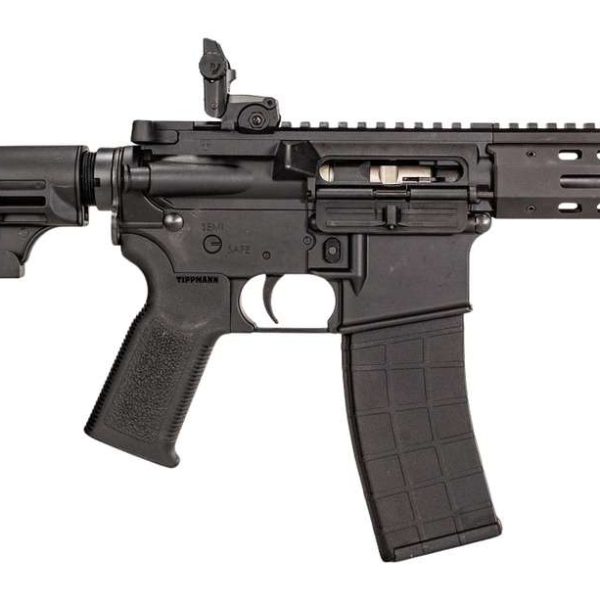 Tippmann Arms A101175 M4-22 Micro Elite SBR 22 LR 25+1 7" Black Parkerized Threaded Barrel, Matte Black Aluminum Receiver w/Picatinny Rail, M-LOK Handguard, Black Adjustable Polymer Stock, Black Gen2