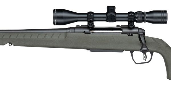 Savage Arms 33187 Axis 2 XP 6.5 Creedmoor 4+1 20" Matte Black Carbon Steel Threaded Barrel & Drilled & Tapped Receiver, OD Green Synthetic Fixed w/Pistol Grip Stock, 3-9x40mm Duplex Scope, Left Hand