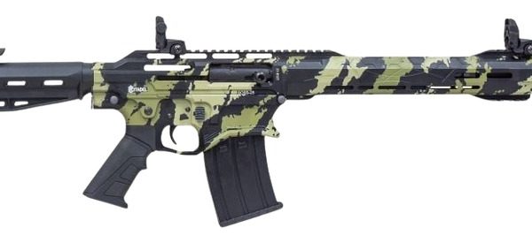Citadel CBOSS2512-VECG Boss25  12 Gauge 3" 5+1 18.75" Threaded Barrel, Vector Green Camo Steel Receiver w/Picatinny Rail, Adj Comb Synthetic Butt Stock, Picatinny Rail Forend, Polymer Grip