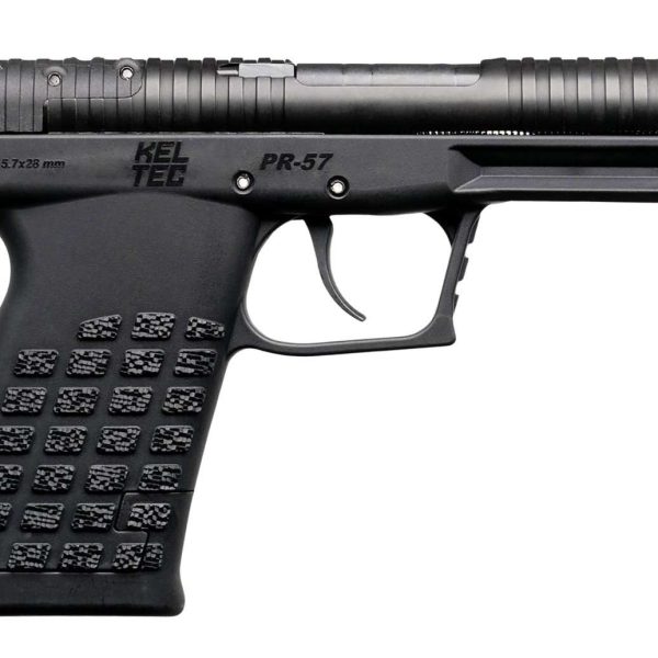 Kel-Tec PR57BLK10 PR-5.7  Compact 5.7x28mm 10+1 4.64" Stainless Rotary Barrel, Black Oxide Steel Optic Ready/Serrated Slide, Black Polymer Frame w/Accessory Rail, Textured Grip