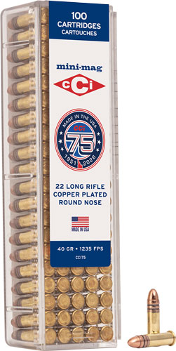 CCI .22 LR 75th Anniversary — 40gr Copper-Plated Round Nose, 100 Rounds