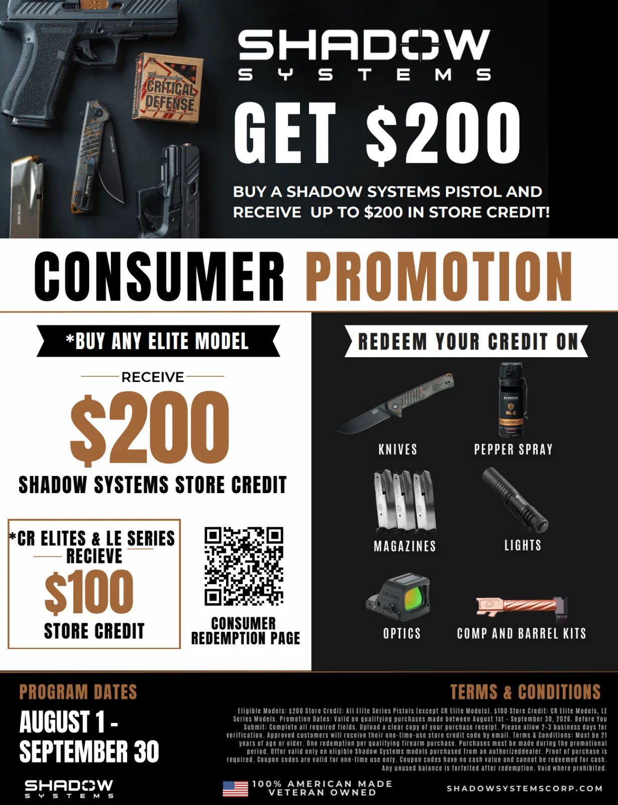 Shadow Systems Rebate