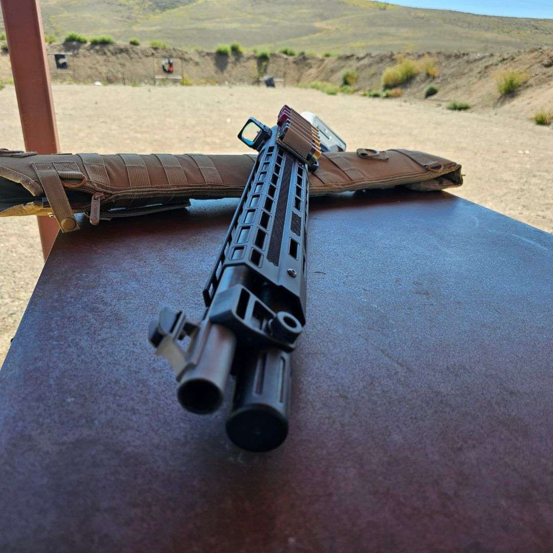 Guides Rifle on the bench at the range