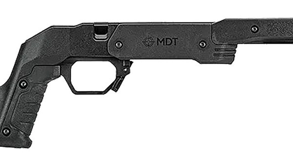 Mdt Sporting Goods Inc 104689BLK XRS Chassis Black Aluminum Core with Polymer Panels, Adj. Cheekrest, M-LOK Forend, Interchangeable Grips, AICS Mag Compatible, Fits Short Action Tikka T3