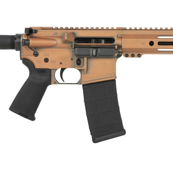 Shark Coast Tactical SCC07244PEN-P Penny  5.56 NATO 30+1 10.50" Black Nitride Threaded Barrel, Aluminum Receiver w/Picatinny Rail, M-LOK Handguard, Black Polymer SB Tactical SBA3 Brace, Polymer Grip