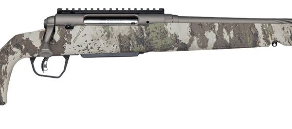 Savage Arms 33220 Axis 2 Pro 270 Win 4+1 20" Gun Metal Bronze Cerakote Spiral Fluted Threaded Barrel & Receiver w/Picatinny Rail, Savage Woodland Camo Fixed w/Pistol Grip Synthetic Stock, Right Hand
