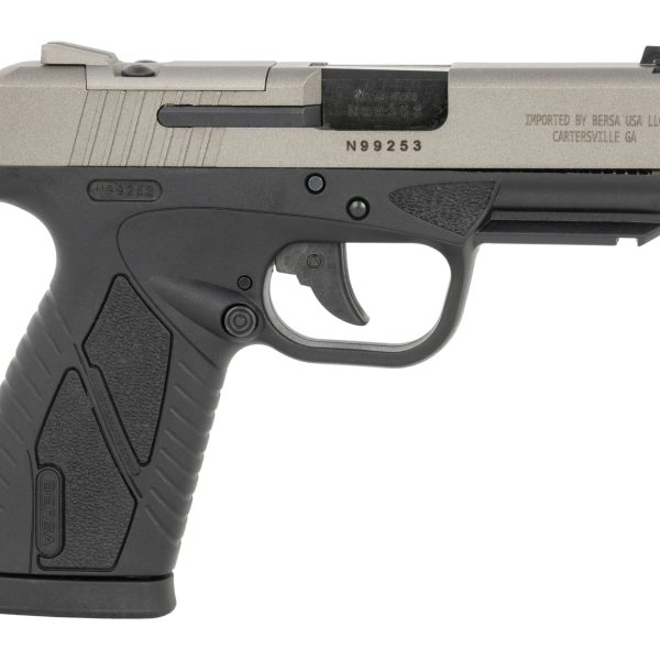 Bersa BP9DTCCOR BPCC  Sub-Compact 9mm Luger 8+1 3.30" Black Barrel, Nickel Steel Optic Ready/Serrated Slide, Black Polymer Frame w/Accessory Rail, Textured Grip, RMSc Footprint