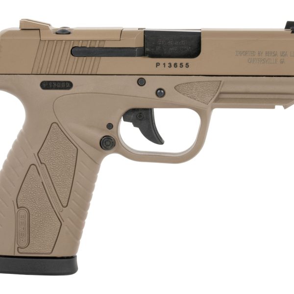 Bersa BP9FDECCOR BPCC  Sub-Compact 9mm Luger 8+1 3.30" Black Barrel, Matte Black Steel Optic Ready/Serrated Slide, Flat Dark Earth Polymer Frame w/Accessory Rail, Textured Grip, RMSc Footprint