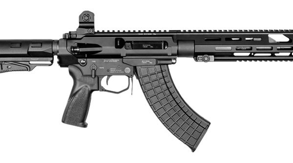Grand Power 8588005948937 ARAQ-S 7.62x39mm 20+1 11" Black, Receiver w/Picatinny Rail, M-LOK Handguard, Black Polymer Collapsible Stock, Black Polymer Grip, Right Hand
