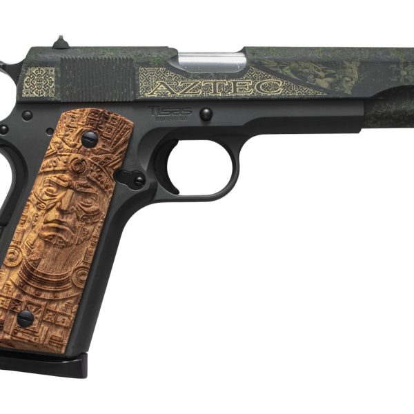 Tisas Arms Customs 10100518AA6 1911 A1 Service Aztec Sports South Exclusive 45 ACP 7+1 5" Carbon Steel Serrated Slide & Frame w/Beavertail