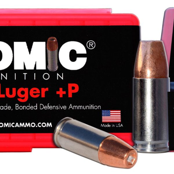 Atomic Ammunition 00409 Pistol Precision Craft 9mmLuger +P 124gr Bonded Match Hollow Point 50 Per Box/10 Case